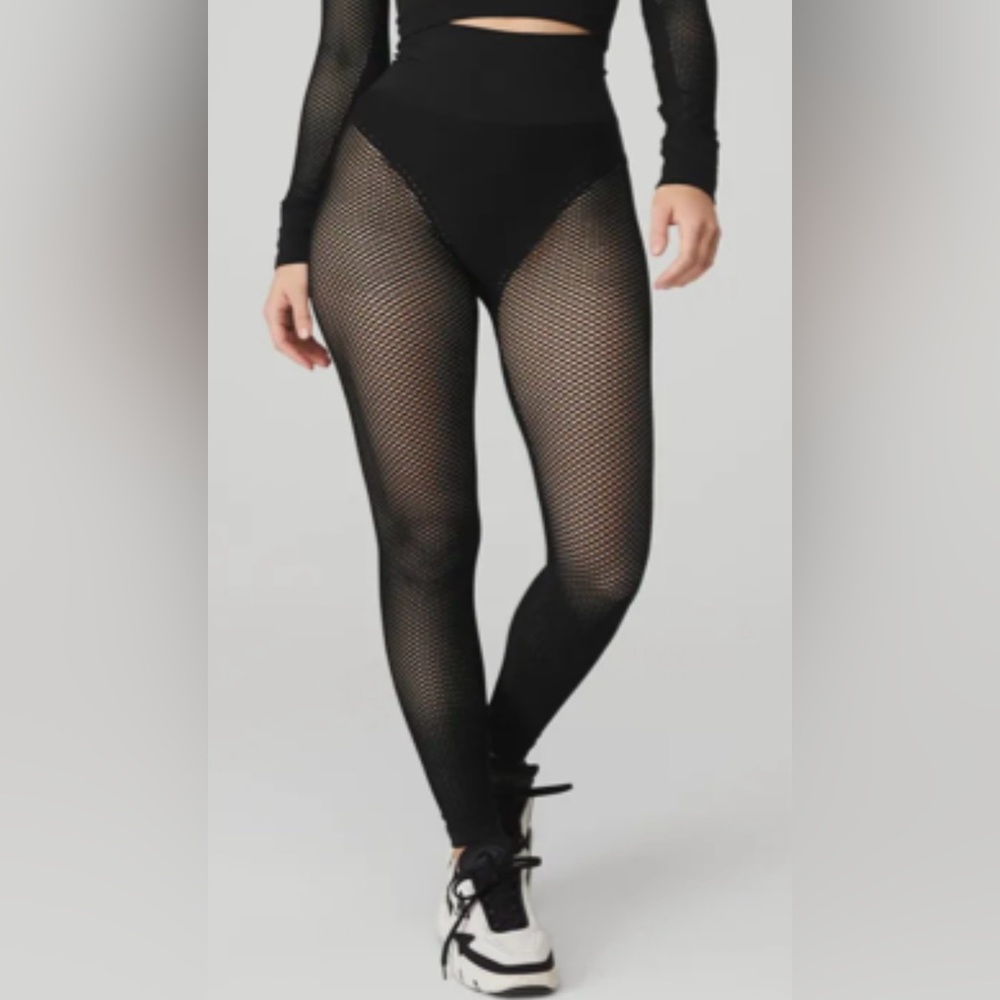 ALO Yoga Black Open Air Seamless Legging